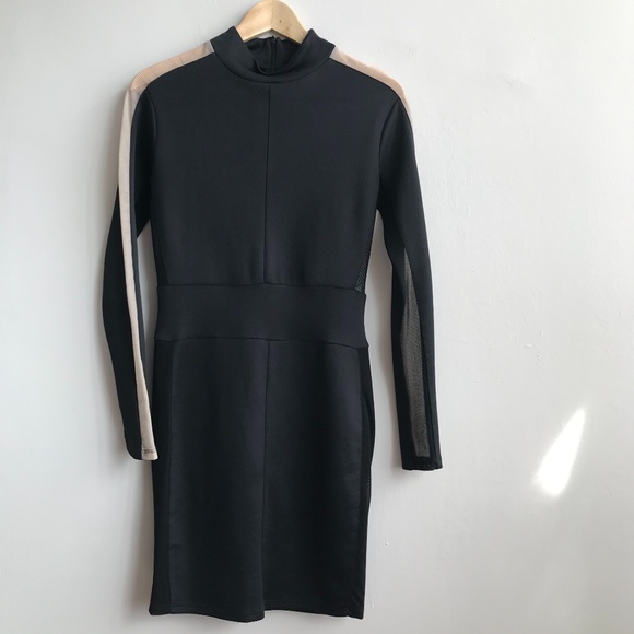 Zara Dresses & Skirts - ZARA Black and Nude Fitted Dress - Size Large